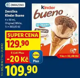 Lidl Zmrzlina Kinder Bueno, 4x 90 ml nabídka