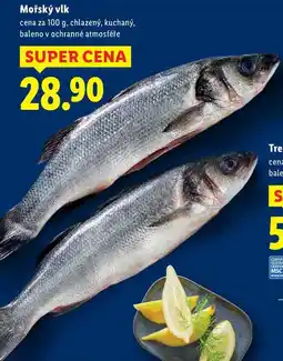 Lidl Mořský vlk, cena za 100 g nabídka