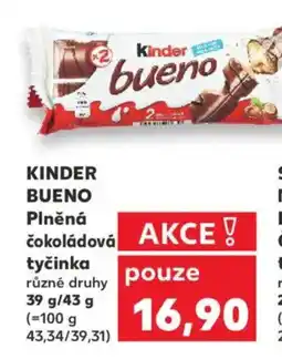 Kaufland KINDER Bueno Plněná čokoládová tyčinka nabídka