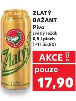 Kaufland ZLATÝ BAŽANT Pivo nabídka