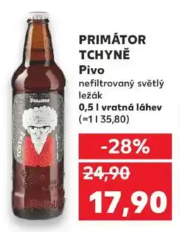 Kaufland PRIMÁTOR TCHYNĚ Pivo nabídka