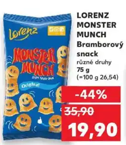 Kaufland LORENZ Monster Munch Bramborový snack nabídka