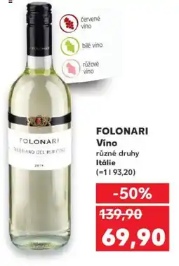 Kaufland FOLONARI Víno nabídka