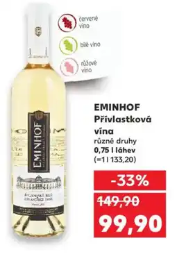 Kaufland EMINHOF Přívlastková vína nabídka