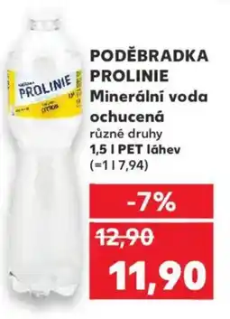 Kaufland PODĚBRADKA PROLINIE Minerální voda ochucená nabídka