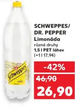 Kaufland SCHWEPPES/ DR. PEPPER Limonáda nabídka