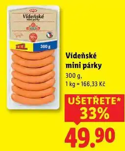 Lidl Vídeňské mini párky, 300 g nabídka