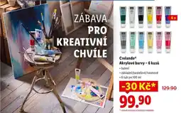 Lidl Crelando Akrylové barvy - 6 kusů nabídka