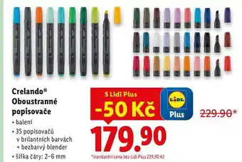 Lidl Crelando Oboustranné popisovače nabídka