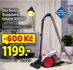 Lidl Dirt Devil Bezsáčkový vysavač DD2503 nabídka