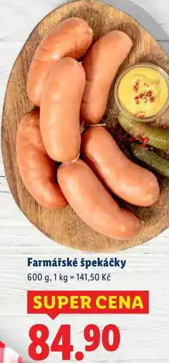 Lidl Farmářské špekáčky, 600 g nabídka