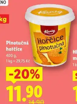 Lidl Plnotučná hořčice, 400 g nabídka