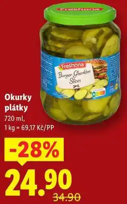 Lidl Okurky plátky, 720 ml nabídka