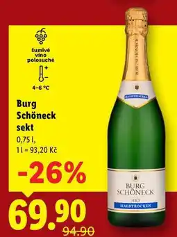 Lidl Burg Schöneck sekt, 0,75 l nabídka