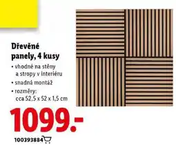 Lidl Dřevěné panely, 4 kusy nabídka