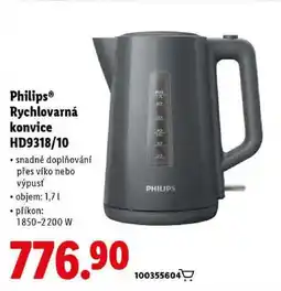 Lidl Philips Rychlovarná konvice HD9318/10 nabídka
