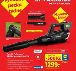 Lidl Parkside Performance 40V Aku turbínový foukač listí nabídka