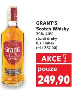 Kaufland GRANT'S Scotch Whisky 30%-40% nabídka