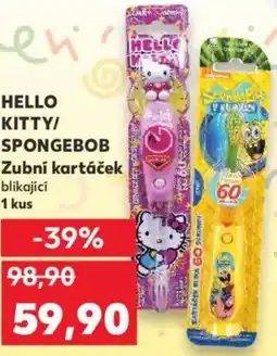 Kaufland HELLO KITTY/ SPONGEBOB Zubní kartáček blikající nabídka