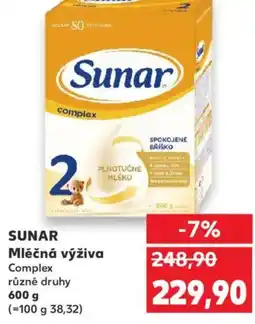 Kaufland SUNAR Mléčná výživa Complex nabídka