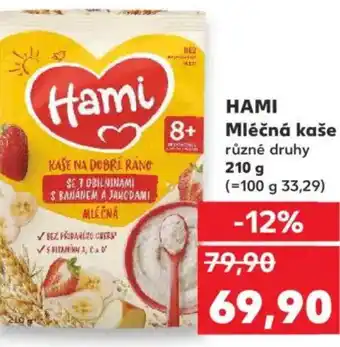 Kaufland HAMI Mléčná kaše nabídka