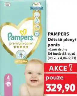 Kaufland PAMPERS Dětské pleny/ pants nabídka