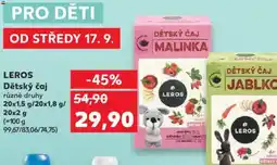 Kaufland LEROS Dětský čaj nabídka
