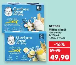 Kaufland GERBER Mlíčko s kaší nabídka