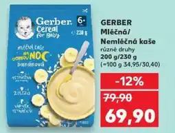 Kaufland GERBER Mléčná/ Nemléčná kaše nabídka