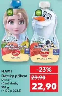 Kaufland HAMI Dětský příkrm Disney nabídka