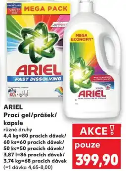 Kaufland ARIEL Prací gel/prášek/ kapsle nabídka