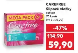 Kaufland CAREFREE Slipové vložky nabídka
