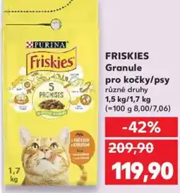 Kaufland FRISKIES Granule pro kočky/psy nabídka