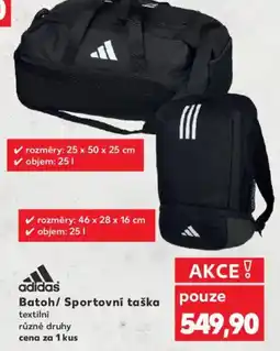 Kaufland Adidas Batoh/ Sportovní taška textilní nabídka