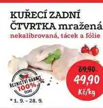 RABBIT řeznictví KUŘECÍ ZADNÍ ČTVRTKA mražená 1kg nabídka