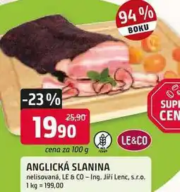 Trefa Le & Co Anglická slanina 100g nabídka
