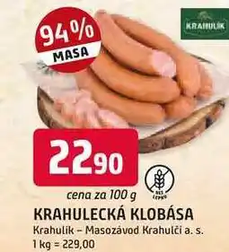 Trefa KRAHULECKÁ KLOBÁSA 100 g nabídka