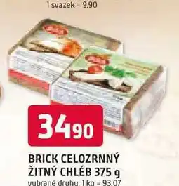 Trefa BRICK CELOZRNNÝ ŽITNÝ CHLÉB 375 g nabídka
