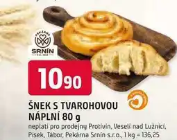Trefa ŠNEK S TVAROHOVOU NÁPLNÍ 80 g nabídka