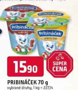 Trefa Pribináček 70g, vybrané druhy nabídka