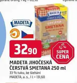 Trefa MADETA ČERSTVÁ SMETANA 250 ml 33 % tuku, ke šlehání nabídka