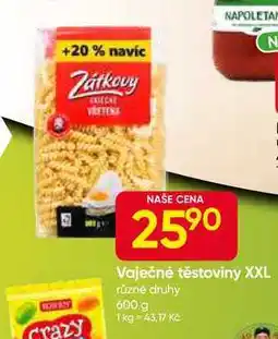 Hruška Zátkovy vaječné těstoviny 600g, vybrané druhy nabídka