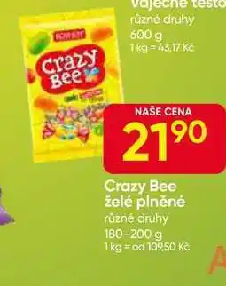 Hruška Crazy Bee želé plněné různé druhy 180-200 g nabídka