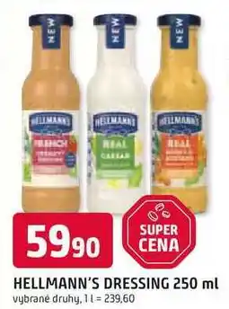 Trefa Hellmann's dressing 250 ml, vybrané druhy nabídka