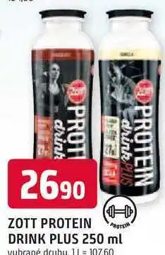 Trefa ZOTT PROTEIN DRINK PLUS 250 ml vybrané druhy nabídka