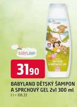 Trefa BABYLAND DĚTSKÝ ŠAMPON A SPRCHOVÝ GEL 2v1 300ml nabídka