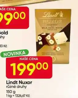 Hruška Lindt Nuxor různé druhy 150 g nabídka