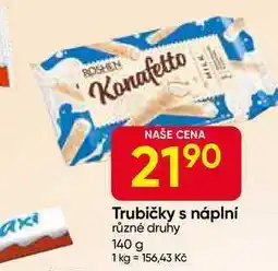 Hruška KonafettoTrubičky s náplní různé druhy 140 g nabídka