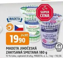 Trefa Madeta Jihočeská tradiční zakysaná smetana 15 % 180g nabídka