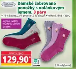 Norma Dámské žebrované ponožky s volánkovým lemem nabídka